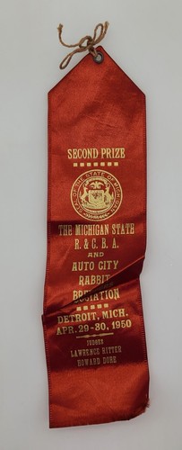 1950 second prize ribbon - 1950,